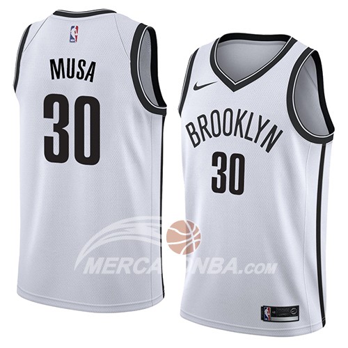 Maglia NBA Brooklyn Nets Dzanan Musa Association 2018 Bianco